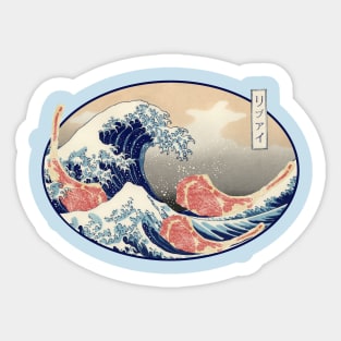 The Great Ribeye Wave off Kanagawa Sticker